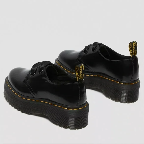 Dr. Martens Holly Black Platform Shoes Women’s 10 - Picture 3 of 7